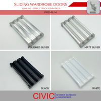 Wardrobe Doors SlimlineTracks SlimlineTriple